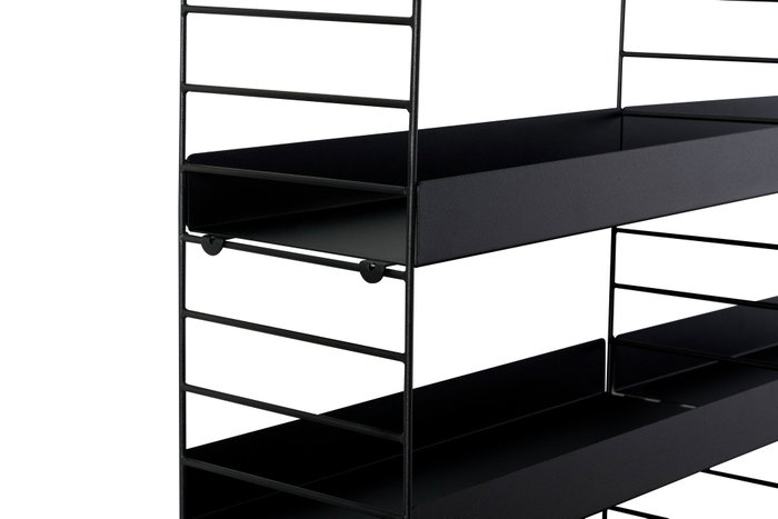 Hanah Home Cm-068 Estantería de Pared de Metal Negro